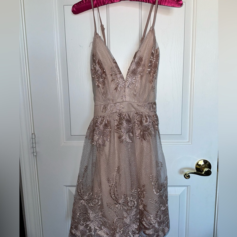 Pink lace dress